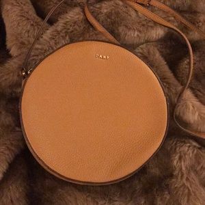 DKNY ROUND CROSSBODY LEATHER BAG - LIKE NEW
